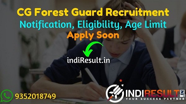 CG Forest Guard Recruitment 2023 Apply Online Chhattisgarh 1484 Van Rakshak Vacancies