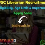 RPSC Librarian Recruitment 2021 -Apply Online for RPSC 460 Librarian Grade II Vacancy Notification, Eligibility, Age Limit, Salary, Qualification, Last Date