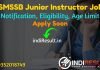 RSMSSB Junior Instructor Recruitment 2022 -Apply RSMSSB 43 Junior Instructor Vacancy Notification, Eligibility Criteria, Salary, Age Limit, Last Date.