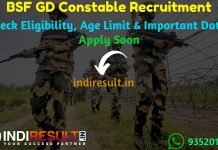 BSF GD Constable Recruitment 2019 – Check BSF Recruitment 2019, Eligibility Criteria, Age Limit, Educational Qualification and Selection process. BSF will invite online application to fill 1356 vacancies of GD Constable Posts. This is a great opportunity for the applicants who are searching for Latest Govt Jobs in Indian Army.