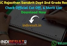 Rajasthan Sanskrit Shiksha Vibhag 2nd Grade Teacher Result 2019 - Rajasthan Sanskrit Shiksha Vibhag RPSC released Result Of 2nd Grade Teacher Exam 2019. This Rajasthan Sanskrit Shiksha Vibhag 2nd Grade Result 2019 can be accessed from RPSC’s Official Website rpsc.rajasthan.gov.in. This RPSC Rajasthan Sanskrit Department 2nd Grade Teacher Exam 2019 conducted between 17 – 20 February 2019. Aspirants can check result and cutoff by name and roll number.