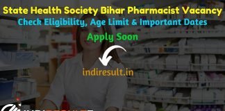 SHS Bihar Pharmacist Recruitment 2019 - Check SHS Bihar Pharmacist Notification, Eligibility Criteria, Age Limit, Educational Qualification and Selection process. State Health Society Bihar invites Online application to fill 1311 vacancy of Pharmacist Posts.