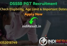 DSSSB PGT Recruitment 2020 - Check DSSSB PGT 2020 Vacancy DSSSB 710 PGT Teacher & EVGC Recruitment Notification 2020, Eligibility Criteria, Age Limit, Educational Qualification and DSSSB PGT Teacher Recruitment 2020 Selection process. Delhi Subordinate Services Selection Board DSSSB invites Online application to fill 710 vacancy of PGT & EVGC Posts. This is a great opportunity for the applicants who are searching for Govt Jobs in Delhi.