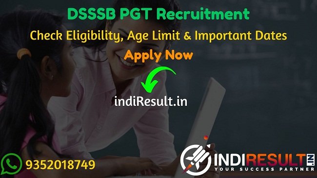 DSSSB PGT Recruitment 2020 - Check DSSSB PGT 2020 Vacancy DSSSB 710 PGT Teacher & EVGC Recruitment Notification 2020, Eligibility Criteria, Age Limit, Educational Qualification and DSSSB PGT Teacher Recruitment 2020 Selection process. Delhi Subordinate Services Selection Board DSSSB invites Online application to fill 710 vacancy of PGT & EVGC Posts. This is a great opportunity for the applicants who are searching for Govt Jobs in Delhi.