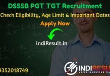 DSSSB PGT TGT Recruitment 2020 – Check DSSSB PGT TGT Vacancy DSSSB 3552 PGT TGT Teacher Recruitment Notification 2020, Eligibility Criteria, Age Limit, Educational Qualification and DSSSB PGT TGT Teacher Recruitment 2020 Selection process. Delhi Subordinate Services Selection Board DSSSB invites Online application to fill 3552 vacancy of PGT TGT Posts. This is a great opportunity for the applicants who are searching for Govt Jobs in Delhi.