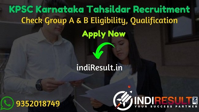 KPSC Tahsildar Recruitment 2020 - Check Karnataka KPSC Tahsildar Vacancy Notification, Eligibility Criteria, Age Limit, Educational Qualification and KPSC Tahsildar Grade II Recruitment 2020 Selection process. Karnataka Public Service Commission KPSC invites Online application to fill 106 vacancy of KPSC Tahsildar & Other Posts. This is a great opportunity for the applicants who are searching for Govt Jobs in Karnataka.