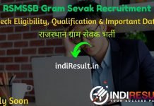 RSMSSB Gram Sevak Recruitment 2021 : Apply Rajasthan 3896 Gram Sevak Vacancy Bharti, Rajasthan VDO Vacancy Notification, Salary, Eligibility, Age Limit.