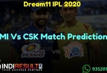 MI Vs CSK IPL 2020 Full Team Dream11 IPL 2020 Tips & Prediction - Check the CSK Vs MI playing XI in Dream11 IPL 2020. First match in IPL 2020 will be played between the Mumbai Indians and the Chennai Super Kings at the Sheikh Zayed Stadium in Abu Dhabi.