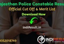Rajasthan Police Constable Result 2022 -Download Rajasthan Police Result Name wise Cut Off & Merit List Pdf. Result Date Of Rajasthan Police Constable Exam