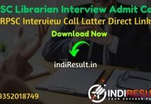 RPSC Librarian Interview Admit Card 2020-21 - Download RPSC Librarian Interview Call Latter & Admit Card 2020. Rajasthan Public Service Commission published RPSC Librarian Interview Dates.
