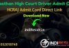 Rajasthan High Court Driver Admit Card 2021 - Download HCRAJ Driver Admit Card & RHC Chauffeur Admit Card for written Exam . RHC Driver Admit Card Name Wise.