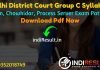 Delhi District Court Group C Syllabus 2021 - Download Delhi District Court Group C Exam Syllabus pdf in Hindi/English. Download DDC Group C Syllabus pdf