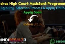 Madras High Court Assistant Programmer Recruitment 2021 - MHC Assistant Programmer Vacancy Notification, Eligibility Criteria, Salary, Age Limit, Apply.
