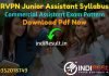 RVPN Junior Assistant Syllabus 2021 - RVPNL Junior Assistant/Commercial Assistant Syllabus pdf Download & RVPN JA Syllabus Exam Pattern Download Pdf