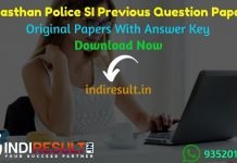 Rajasthan Police SI Previous Question Papers - Download Rajasthan Police Sub Inspector Previous Year Question Papers Exam & RPSC SI Old Papers Pdf in Hindi