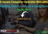 SAD Assam Computer Operator Recruitment 2021 - Assam SAD Computer Operator Vacancy Notification, Eligibility Criteria, Salary, Last Date, Application Form.