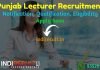Punjab Lecturer Recruitment 2022 -Apply School Education Department Punjab 343 Lecturer Vacancy Notification, Eligibility, Salary, Age Limit, Last Date.