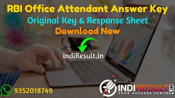RBI Office Attendant Answer Key 2021 - Reserve Bank of India Published RBI Office Attendant Exam Answer Key & RBI Office Attendant Paper Solution Online Pdf