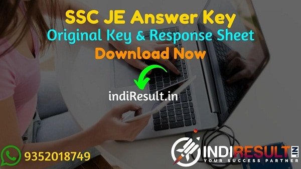 SSC JE Answer Key 2021 - Staff Selection Commission Published SSC Junior Engineer Answer Key & SSC JE Tier 1 Answer Key on website ssc.nic.in Download Pdf.