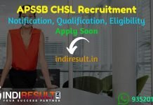 APSSB CHSL Recruitment 2021 - Apply APSSB 179 DEO, JSA, LDC, Record Clerk/Computer Operator Vacancy Notification, Eligibility Criteria, Age Limit, Salary.