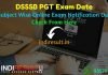 DSSSB PGT New Exam Date 2021 - Delhi Subordinate Services Selection Board (DSSSB) has released new exam dates of DSSSB PGT Online Exam 2021.