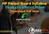 HP Forest Guard Syllabus 2021- Download Himachal Pradesh Forest Guard Syllabus Pdf in Hindi/English & HP Forest Guard Exam Pattern. HP Van Rakshak Syllabus.