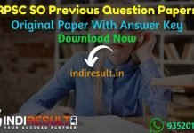 RPSC SO Previous Question Papers - Download RPSC Statistical Officer Previous Year Papers with Answer Key Pdf. Get RPSC SO Papers & RPSC SO Question Papers.