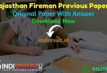 Rajasthan Fireman Previous Question Papers – Download RSMSSB Fireman Question Paper Pdf, Rajasthan Fireman Old Papers, Fireman Previous Papers Rajasthan.