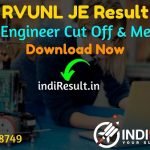 RVUNL JE Result 2022 –Download RVUNL JEN Result, Cut Off, Merit List & RVUNL Junior Engineer Civil, Mechanical, Electrical Result. Result date of RVUNL JE.