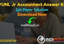 RVUNL Junior Accountant Answer Key 2021 -Download Answer Key of RVUNL Junior Accountant Exam Pdf. RVPN Junior Accountant Paper Solution, RVUNL JA Answer Key