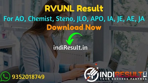 RVUNL Results 2021 –Download RVUNL AEN, PO, Steno, JLO, Chemist Result, Cut Off. RVUNL Steno, JLO, Chemist Result. Result date of RVUNL Exam is 28 September