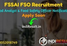 FSSAI FSO Recruitment 2021 -Apply online FSSAI Central Food Safety Officer Vacancy FSSAI Food Analyst Jobs Notification, Eligibility, Salary, Last Date, Age