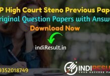 MP High Court Stenographer Previous Question Papers -Download MPHC Steno Grade II & Grade III Previous Year Papers Pdf, MP High Court Stenographer Old Paper