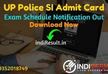 UP Police SI Admit Card 2021 –Download UP SI Admit Card. Uttar Pradesh Police Promotion Recruitment Board published UPPRPB Police Sub Inspector Admit Card.