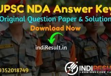 UPSC NDA Answer Key 2021 -Download Set Wise Answer Key of UPSC NDA 2 2021 Exam. Get UPSC NDA 2 Solved Question Paper Answer Key here & upsc.gov.in.