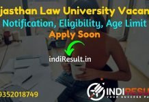 ALU Rajasthan Law University Recruitment 2022 -Apply Law University Rajasthan 58 Jr Assistant, Professor, 4th Grade Karmchari Vacancy Notification, Salary.