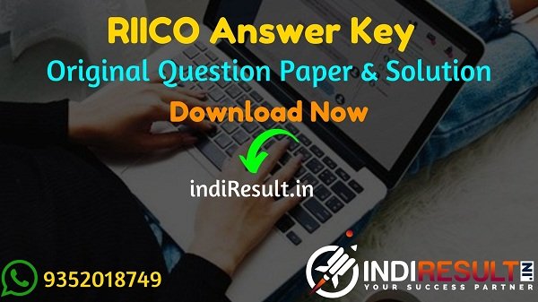 RIICO Junior Assistant Answer Key 2021 -Download RIICO Junior Assistant, Steno, JE, JLO, Accounts Officer, Programmer Answer Key Pdf,Paper Solution Official