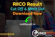 RIICO Result 2021 –Download RIICO Junior Assistant, Stenographer, JE, JLO, Jr Accounts Officer, Programmer Results. Result date of RIICO is 01 December 2021