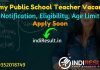 Army Public School APS AWES Teacher Recruitment 2022 -Apply APS AWES PGT, TGT & PRT Teacher Vacancy Notification, Eligibility, Age Limit, Salary, Last Date.