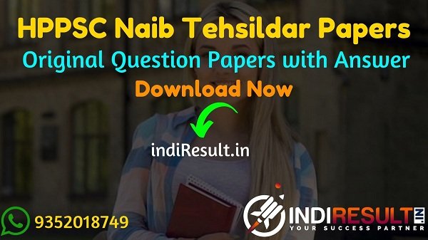HPPSC Naib Tehsildar Previous Question Papers -Download HPPSC Naib Tehsildar Previous Year Question Papers pdf. Get HPPSC Naib Tehsildar Question paper Pdf.