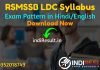 RSMSSB LDC Syllabus 2022 -Download Rajasthan LDC Grade II Syllabus Pdf in Hindi. Get RSMSSB Clerk Grade II Syllabus in Hindi/English Pdf & Exam Pattern.