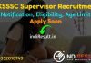 UKSSSC Supervisor Recruitment 2022 -Apply Uttarakhand 100 Sugarcane Supervisor, Milk Supervisor Vacancy, Notification, Eligibility, Age Limit, Salary, Date.