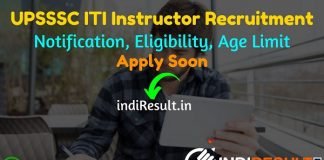 UPSSSC ITI Instructor Recruitment 2022 -Apply UP 2504 ITI Instructor Vacancy Notification, Eligibility, Age Limit, Salary, Last Date. UPSSSC Anudeshak Jobs.