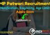 MP Patwari Recruitment 2022 -Apply Madhya Pradesh 4000 Patwari Vacancy Notification, Eligibility, Age Limit, Salary, Qualification, Last Date, Process.