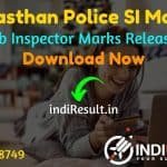 Rajasthan Police SI Marks 2022 -Download RPSC Sub Inspector Marks @ rpsc.rajasthan.gov.in.RPSC has released Marks Of Rajasthan Police SI Exam on 09 February