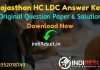 Rajasthan High Court LDC Answer Key 2022 -Download Answer Key of HCRAJ Clerk Exam Pdf. Rajasthan HC LDC Original Answer Key Pdf Download @ hcraj.nic.in.