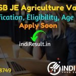 RSMSSB JE Agriculture Recruitment 2022 -Apply Online RSMSSB 189 Agriculture Junior Engineer Vacancy Notification, Eligibility, Salary, Age Limit, Last Date.