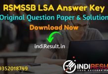 RSMSSB LSA Answer Key 2022 -Download RSMSSB (Livestock Assistant) Pashudhan Sahayak 04 June Answer Key pdf. Rajasthan LSA Answer Key Solved Paper Pdf.