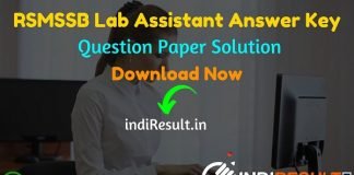 RSMSSB Lab Assistant Answer Key 2022 -Download RSMSSB Lab Assistant 28, 29, 30 June Answer Key pdf. Rajasthan Prayogshala Sahayak Answer Key Solved Paper.