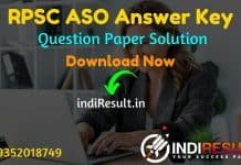 RPSC ASO Answer Key 2022 -Download RPSC Assistant Statistical Officer Answer Key Pdf. rpsc.rajasthan.gov.in ASO Answer Key & Paper solution.